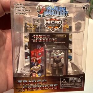World's Smallest Transformers Micro Figure Kids OS Silver New Megatron 5152